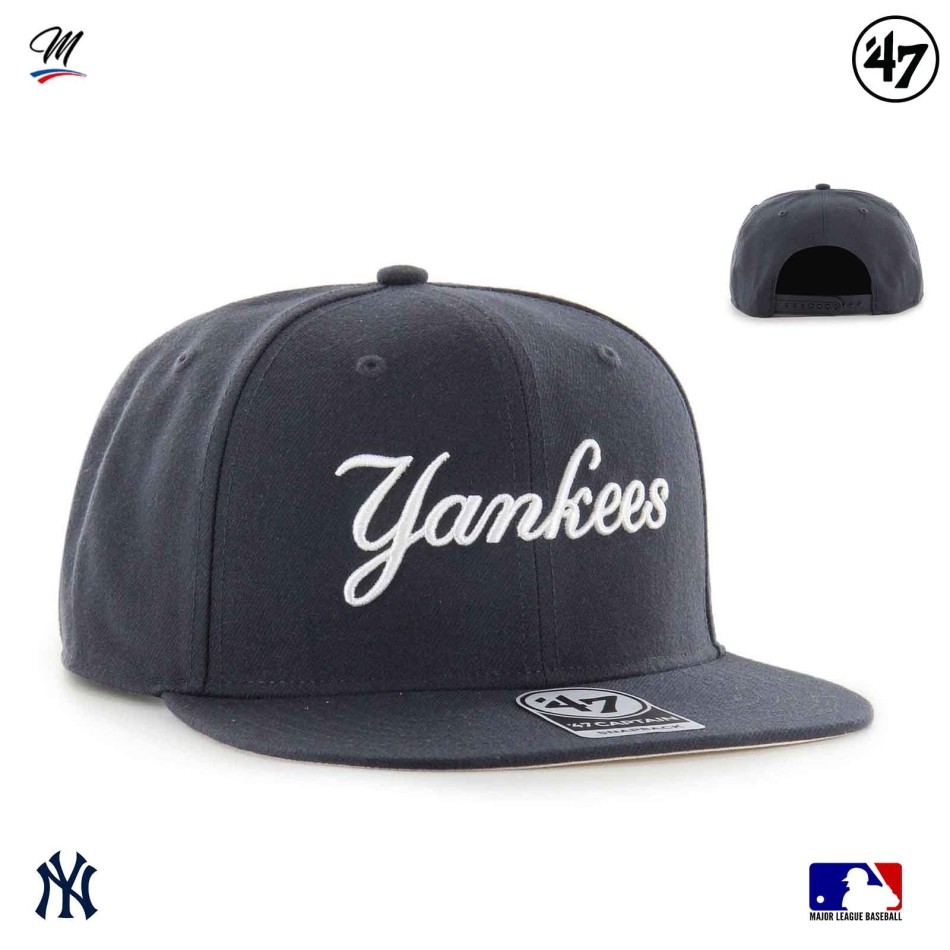 47 New York Yankees MLB Under Script Captain keps marinblå