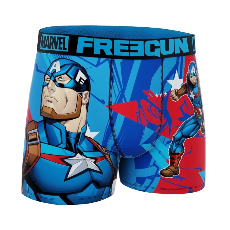 Boxer Garçon FREEGUN Marvel Avengers Thanos - 92% Polyester 8% élasthanne, Doublure Coton