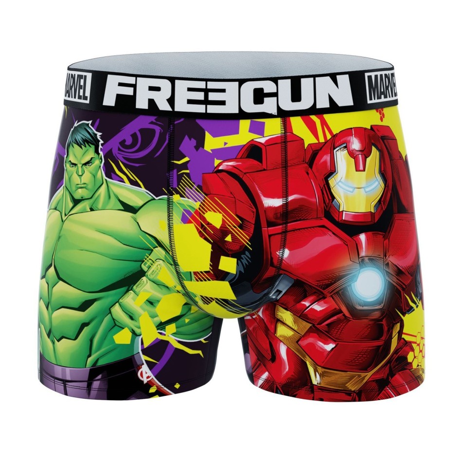 Boxer Garçon Marvel Avengers Hulk & Iron Man (Boxers) Freegun chez FrenchMarket