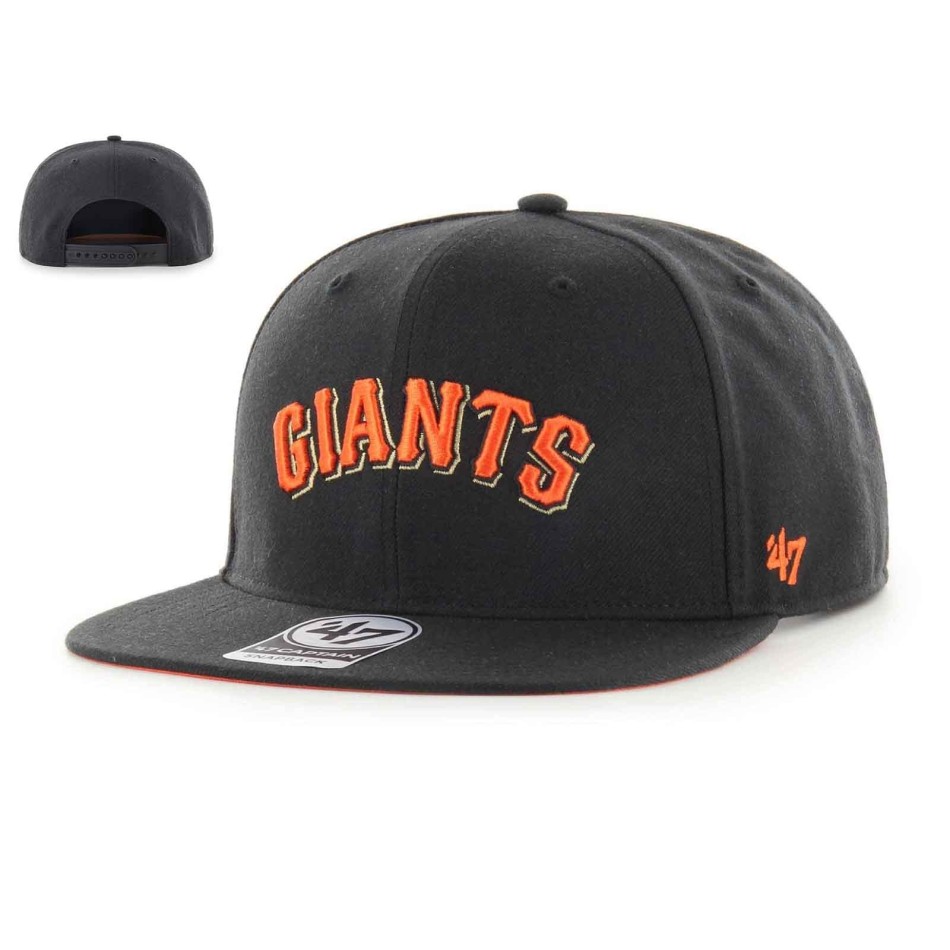 47 San Francisco Giants MLB Under Script Captain Keps Svart