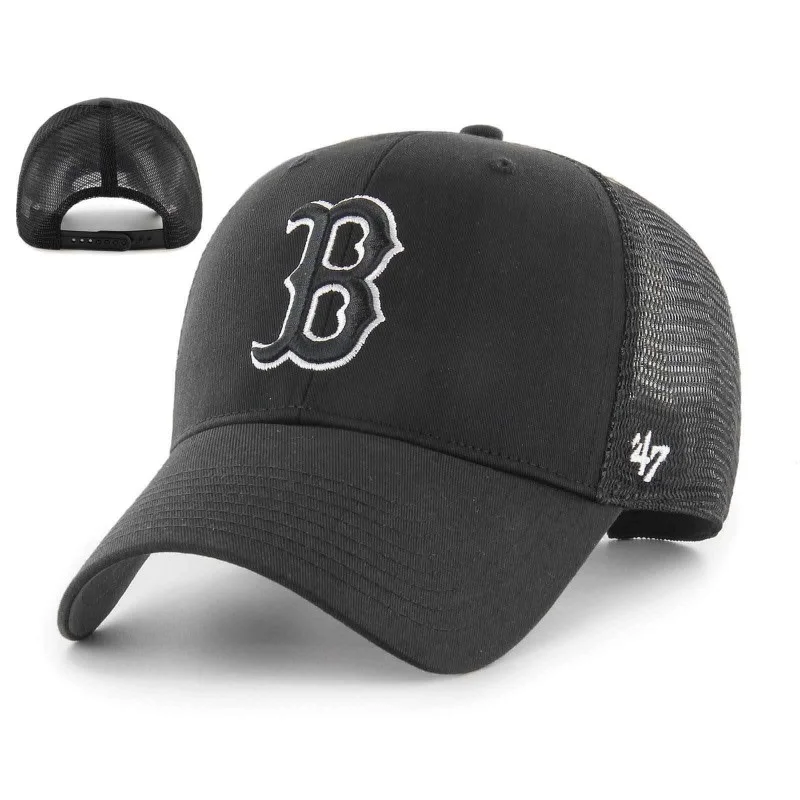 '47 Brand - Casquette MLB Boston Red Sox "Branson MVP" Taille Unique Noir (Logo Noir contour Blanc)