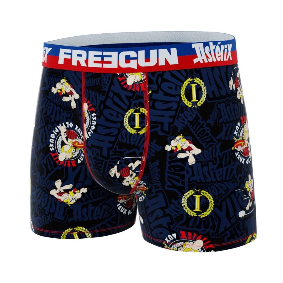 Boxer Homme Microfibre "Astérix aux Jeux Olympiques" (Boxers Homme) Freegun chez FrenchMarket