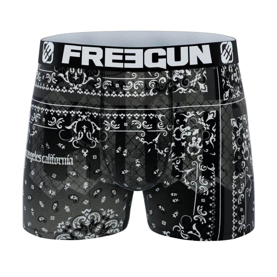 FREEGUN Set om 3 herrkalsonger med mikrofiberbandana