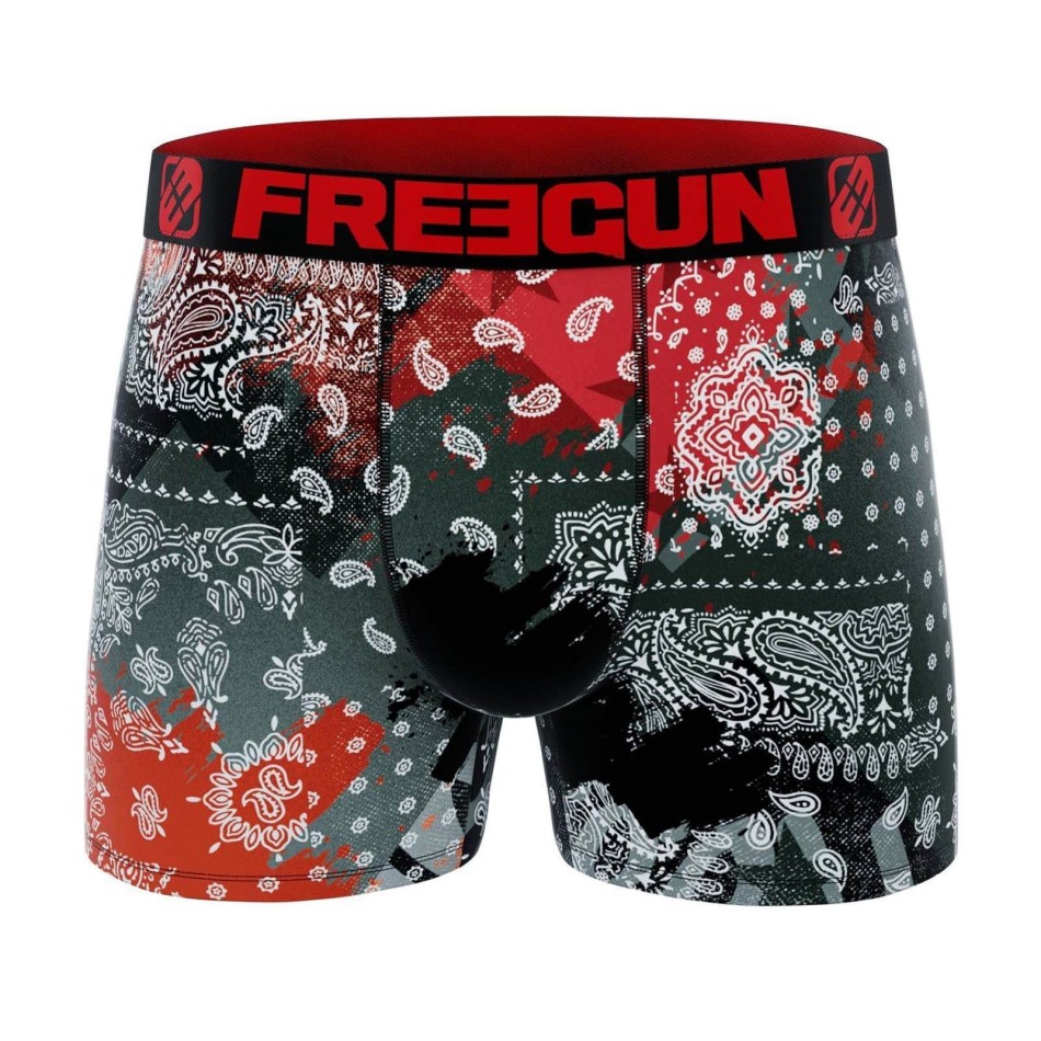 FREEGUN Set om 3 herrkalsonger med mikrofiberbandana
