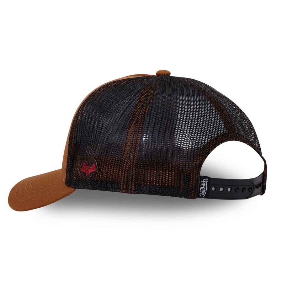 VON DUTCH Truckerkeps för kvinnor Stud Brown Strass