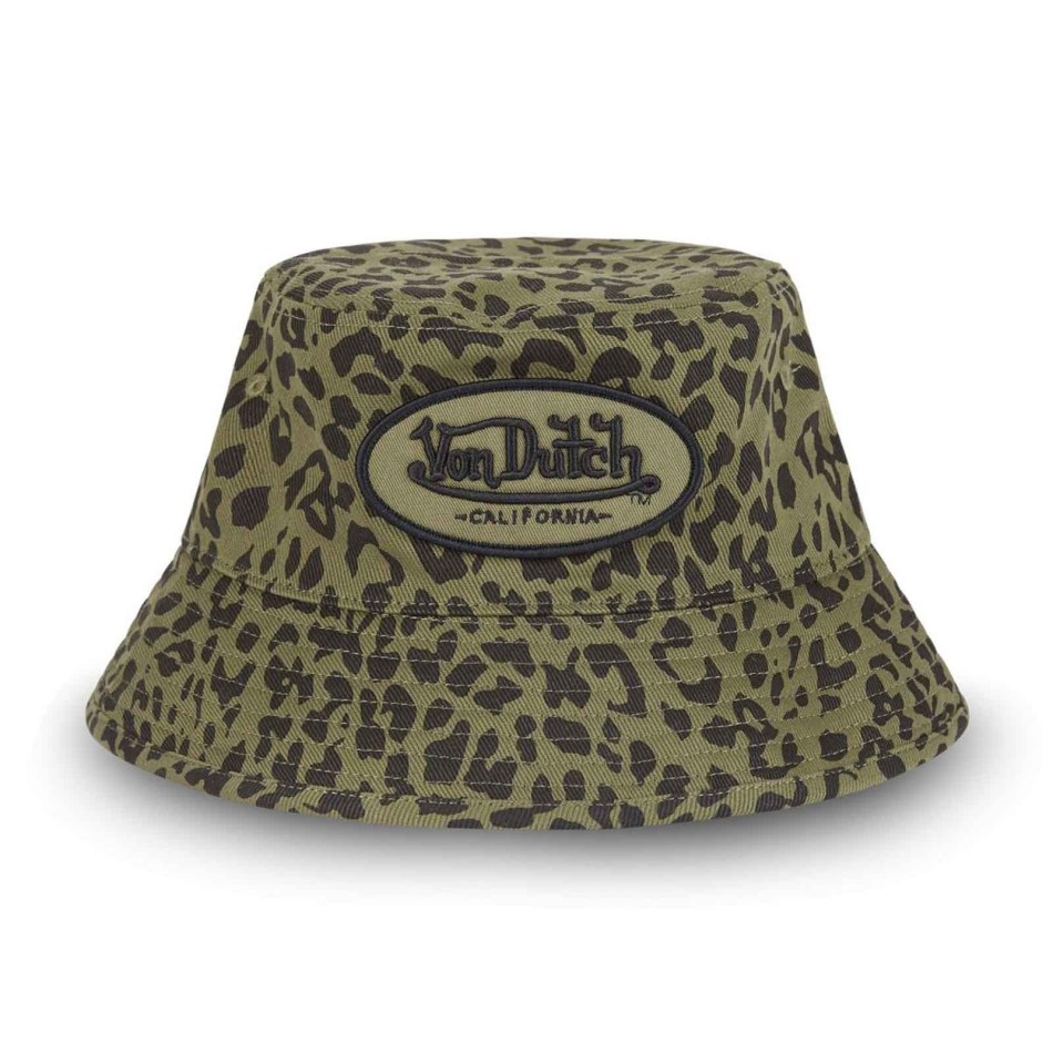 VON DUTCH Leopard Bob Hat för män och kvinnor 100% bomull