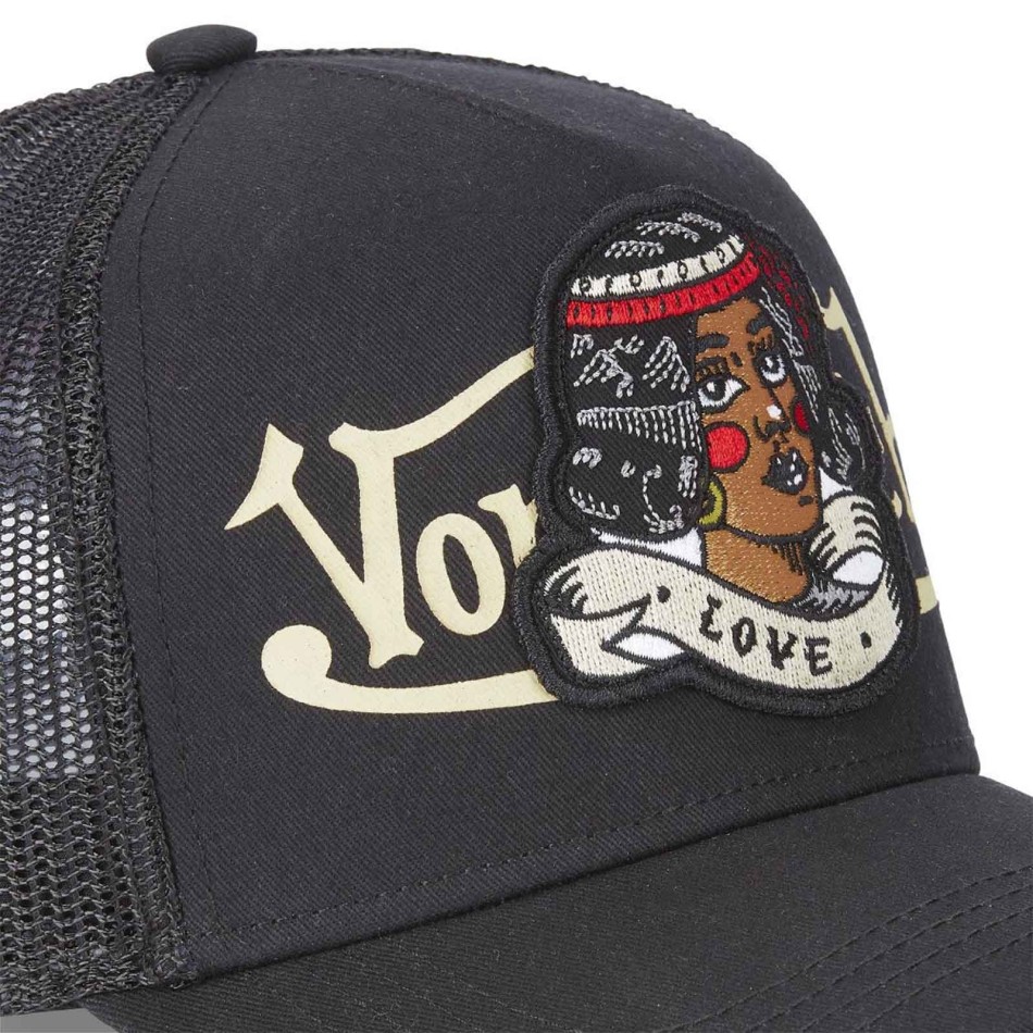 VON DUTCH | Trucker Cap "LOVE" | Stort hjärta i strass