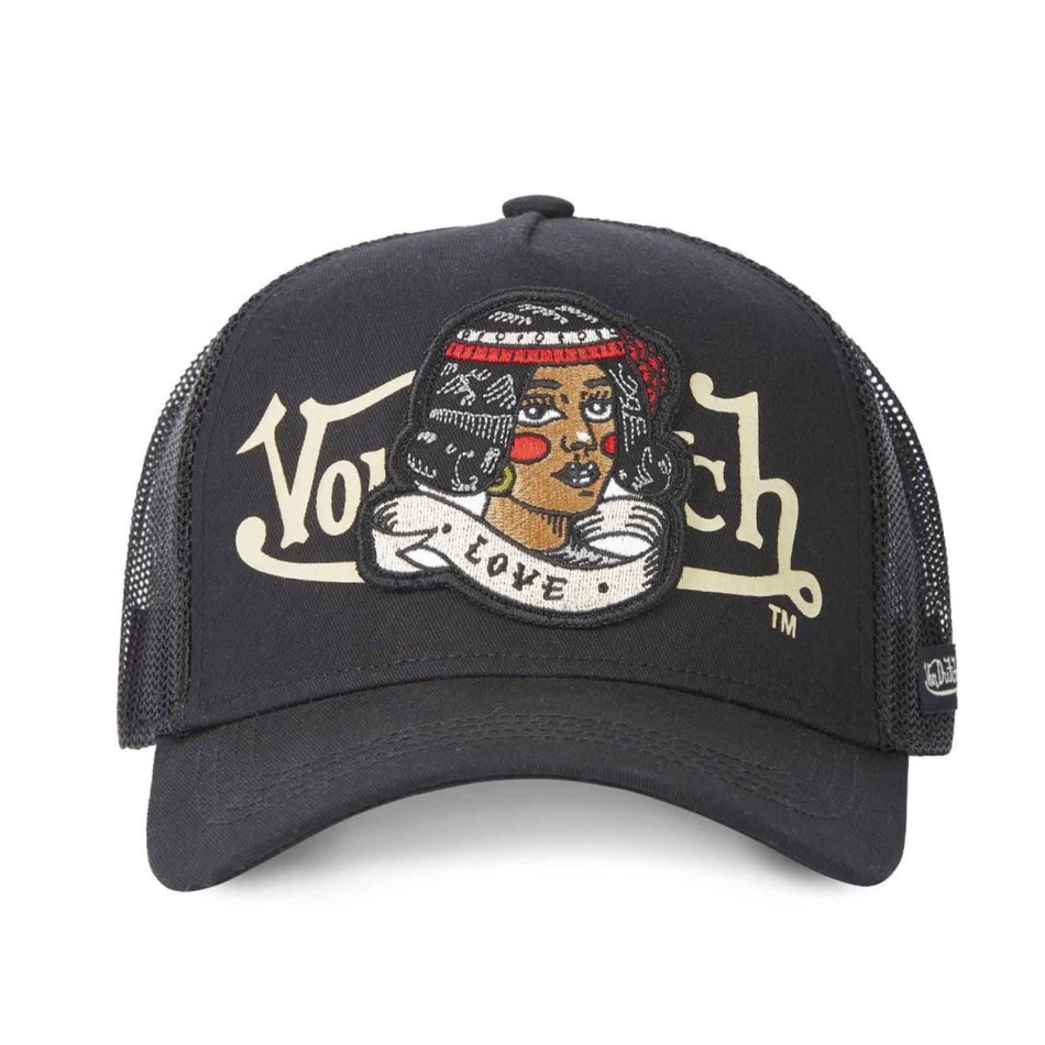 VON DUTCH | Trucker Cap "LOVE" | Stort hjärta i strass