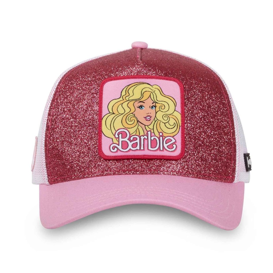 CAPSLAB Glitter Truckerkeps "Patch Barbie" Rosa