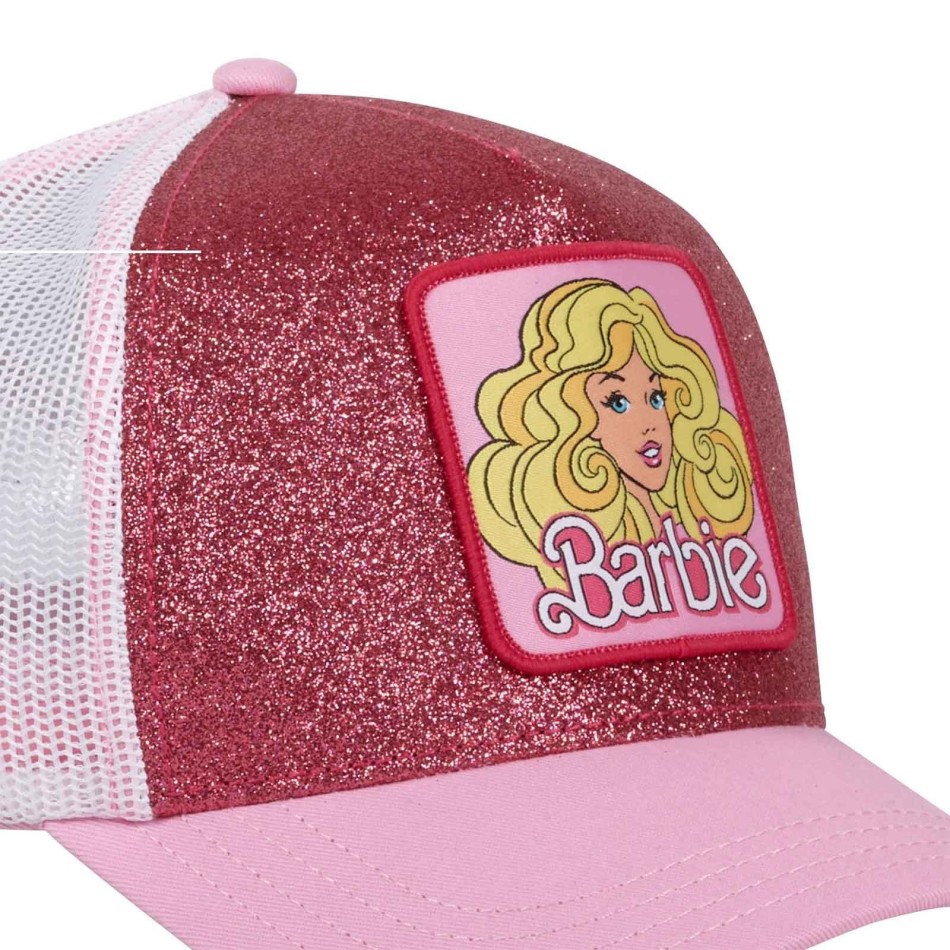 CAPSLAB Glitter Truckerkeps "Patch Barbie" Rosa