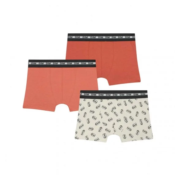 Set di 3 boxer moda da ragazzo in cotone elasticizzato (Confezione di boxer da ragazzo) Dim chez FrenchMarket