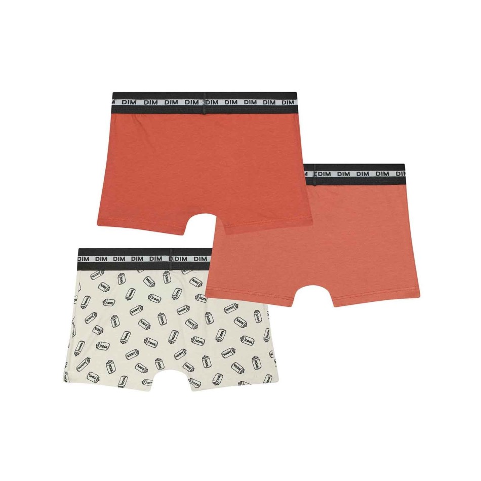 DIM Boy's Fashion Boxers i bomullsstretch Set om 3