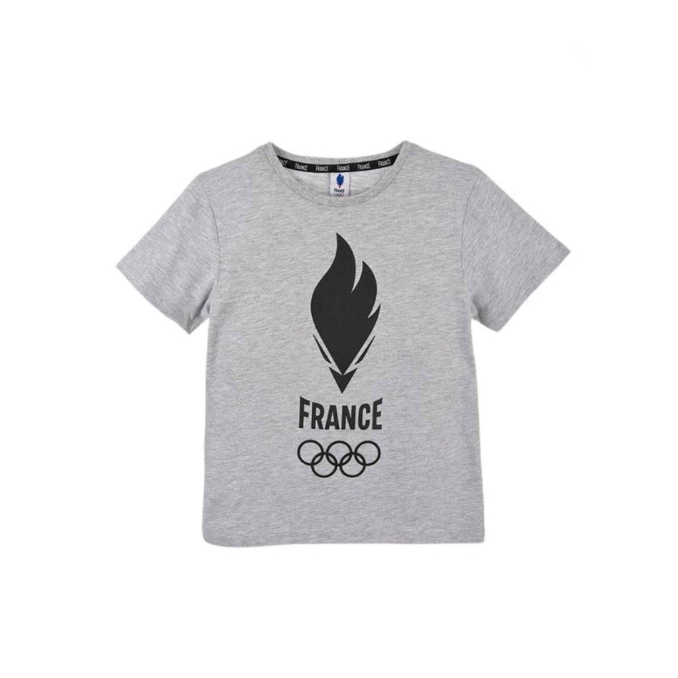 T-shirt för barn "Olympiska spelen Paris 2024" 100% vit bomull Svart eller grå