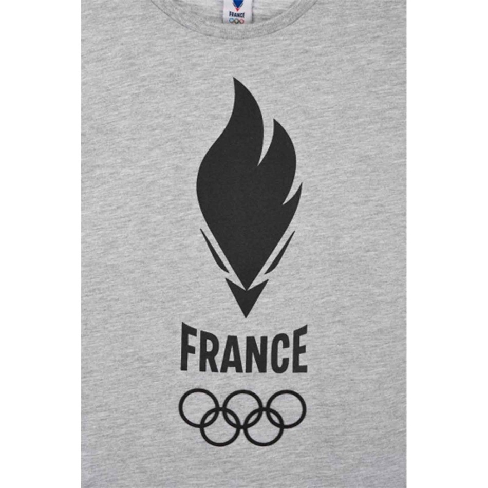 T-shirt för barn "Olympiska spelen Paris 2024" 100% vit bomull Svart eller grå