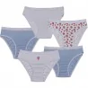 Set di 5 slip da bambina in cotone elasticizzato fantasia con tasche (Mutandine) Dim chez FrenchMarket