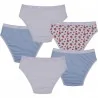 Set di 5 slip da bambina in cotone elasticizzato fantasia con tasche (Mutandine) Dim chez FrenchMarket