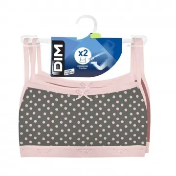 Lot de 2 Brassières Fille Coton Stretch "Les Pockets" (Brassières et Soutiens-gorge) Dim chez FrenchMarket