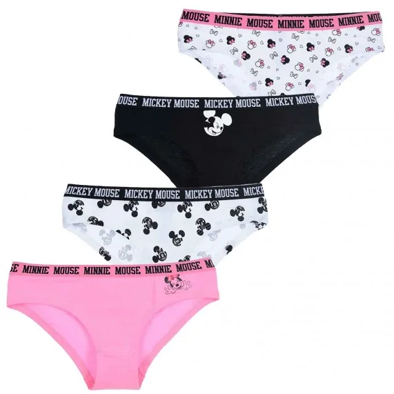 Set di 4 boxer da donna in cotone Mickey Disney