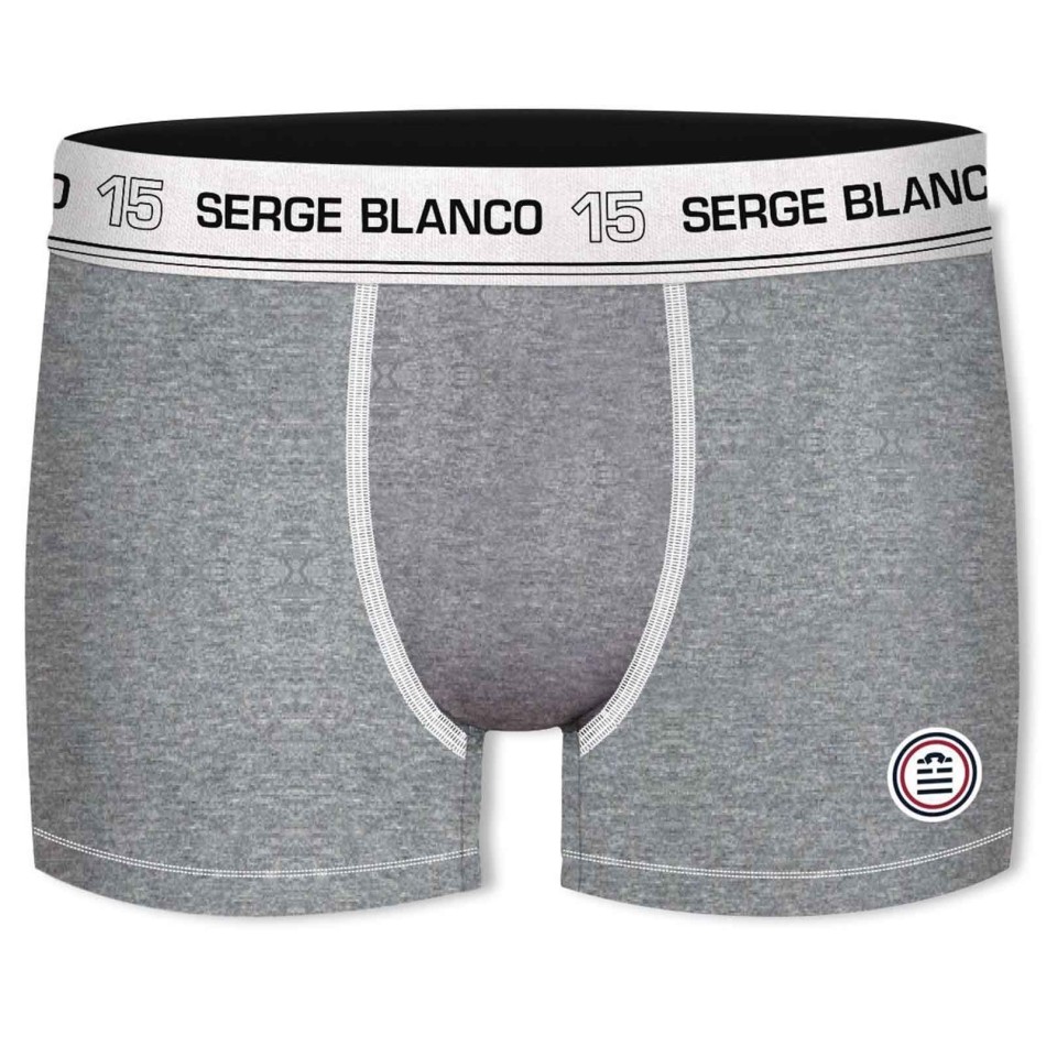 Set van 5 herenboxershorts in katoen (Herenboxershorts) Serge Blanco chez FrenchMarket