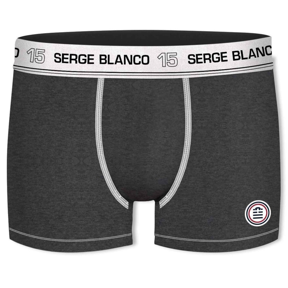 Set van 5 herenboxershorts in katoen (Herenboxershorts) Serge Blanco chez FrenchMarket