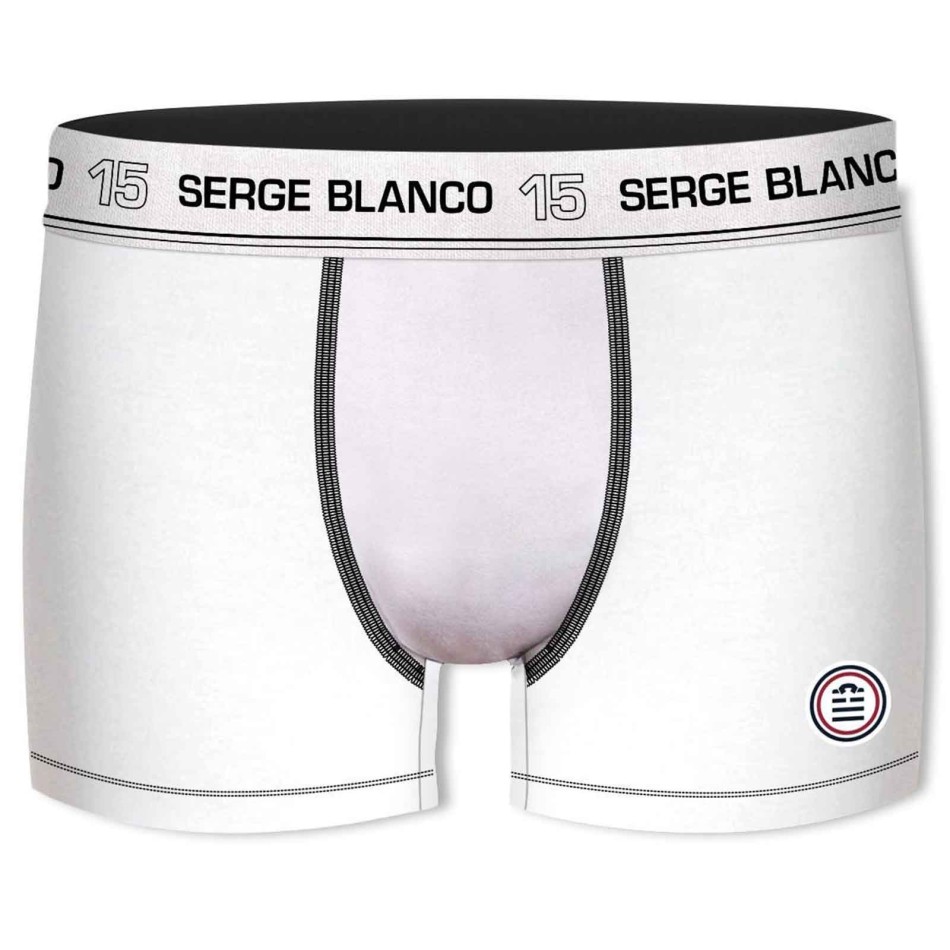 Set van 5 herenboxershorts in katoen (Herenboxershorts) Serge Blanco chez FrenchMarket