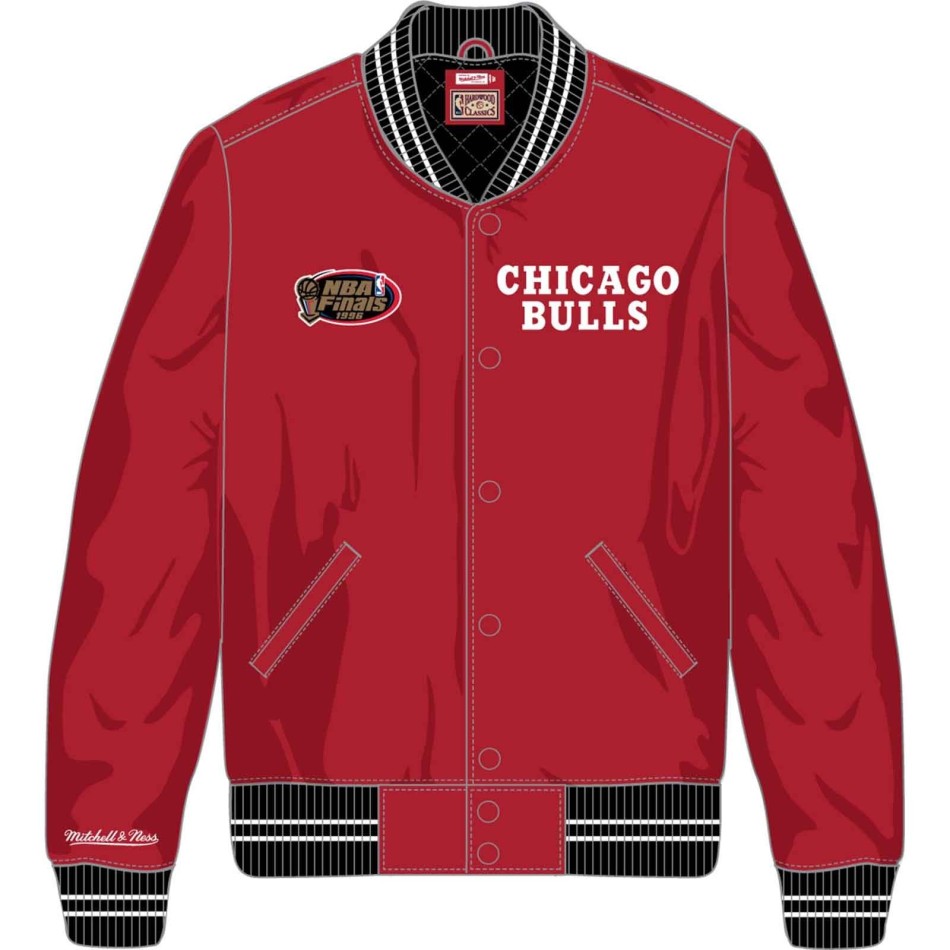 Satin Bomberjacke NBA Heavyweight Chicago Bulls (Bomber) Mitchell & Ness auf FrenchMarket