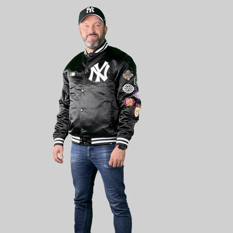 '47 Brand - Veste Bomber MLB New York Yankees "Dalston Multi Patch" L Noir