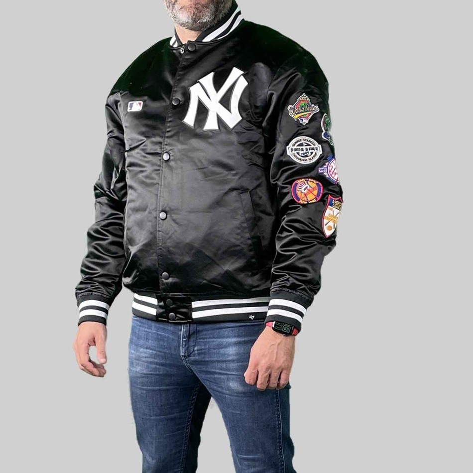Giacca bomber MLB New York Yankees "Dalston Multi Patch (Bombardiere) '47 Brand chez FrenchMarket