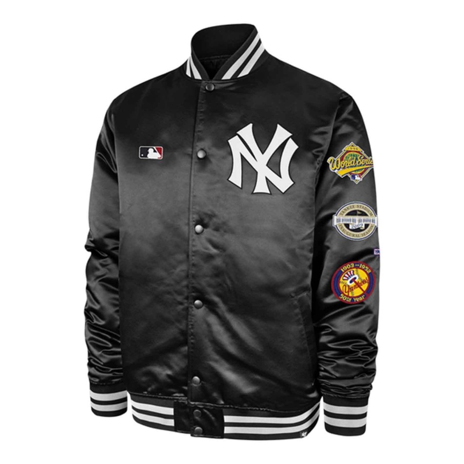 MLB New York Yankees "Dalston Multi Patch" Bomber Jacket (Bommenwerper) '47 Brand chez FrenchMarket