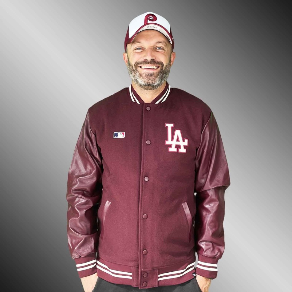 47 bRAND MLB Los Angeles Dodgers "Core Hoxton Pop Liner" Varsity Jacka