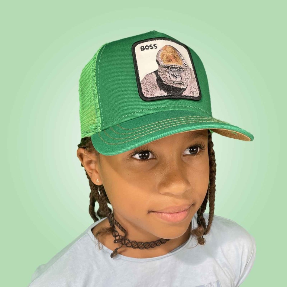 GOORIN BROS Green Cap Child Trucker BOSS - Gorilla Free delivery