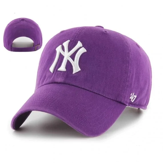 Casquette MLB New York Yankees "Clean Up" Violet (Casquettes) '47 Brand chez FrenchMarket