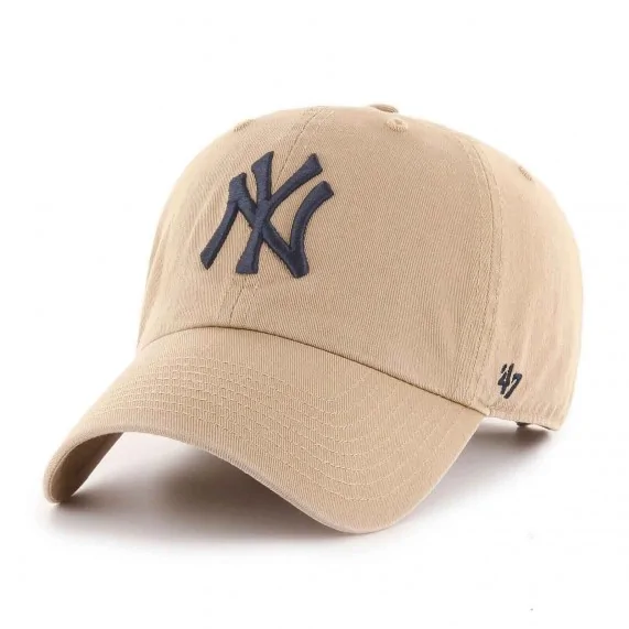 Casquette MLB New York Yankees "Clean Up" Beige (Casquettes) '47 Brand chez FrenchMarket