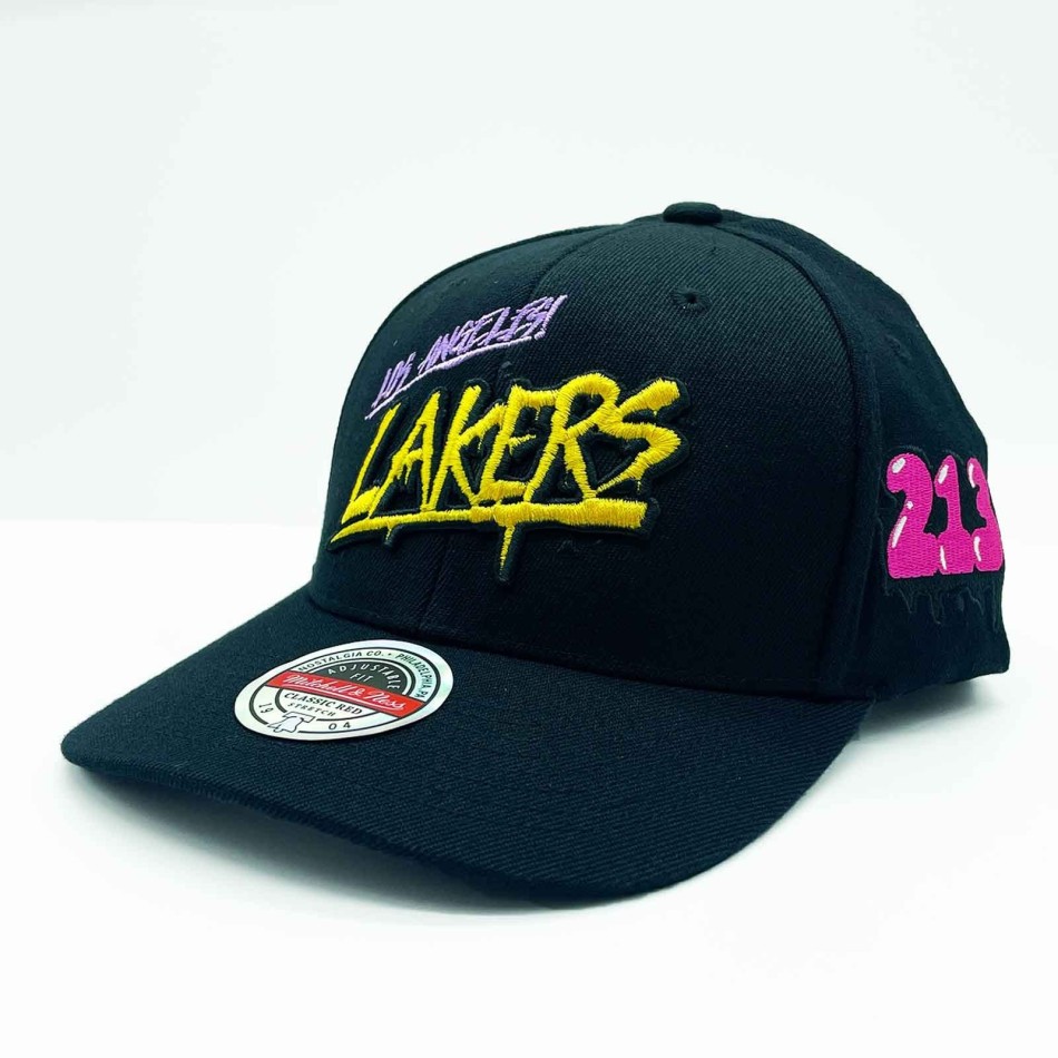 Casquette NBA Los Angeles Lakers HWC "Slap Sticker Classic" (Casquettes) Mitchell & Ness chez FrenchMarket