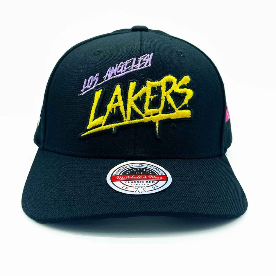 NBA Los Angeles Lakers Gorra HWC "Slap Sticker Classic (Gorras) Mitchell & Ness chez FrenchMarket