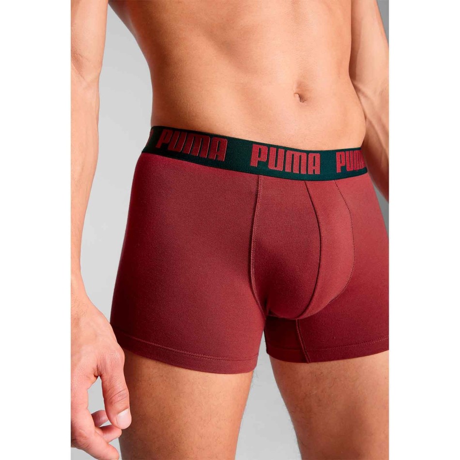 PUMA Everyday Basic" bomullsboxers för män Set om 2 Burgundy