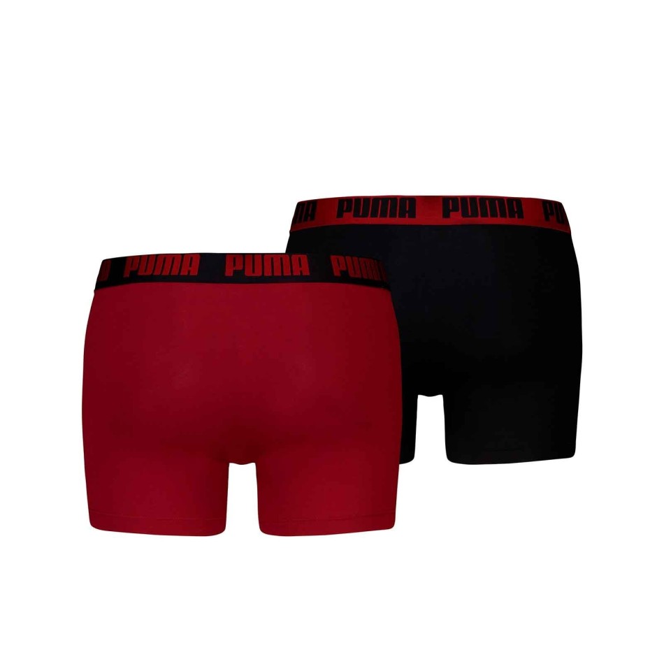 PUMA Everyday Basic" bomullsboxers för män Set om 2 Burgundy