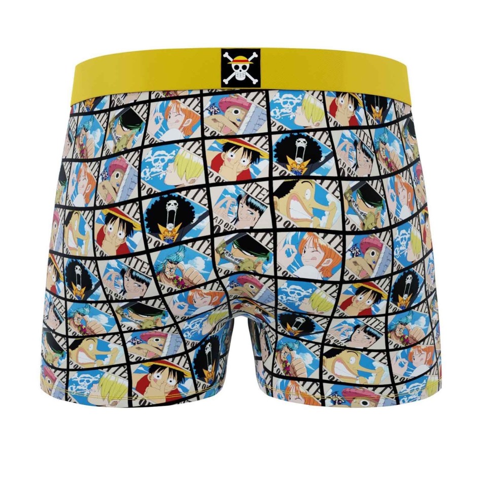 FREEGUN Boxershorts i mikrofiber för män "One Piece 2024" Luffy, Zoro, Chopper