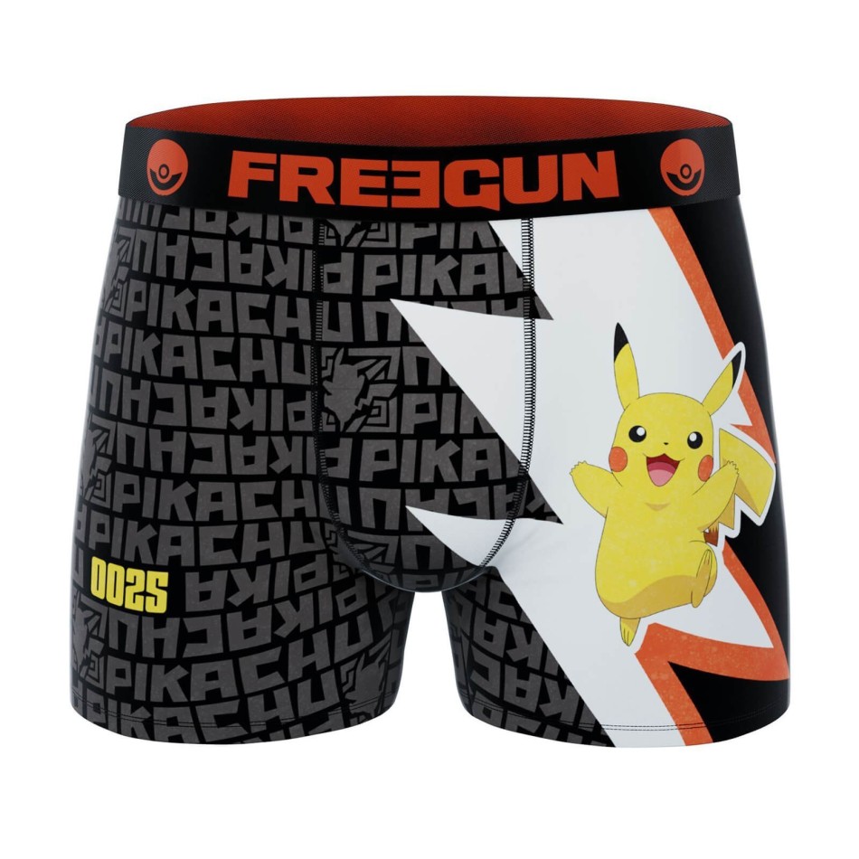 Boxer Mann Mikrofaser "Pokemon 2024" (Boxershorts Mann) Freegun auf FrenchMarket