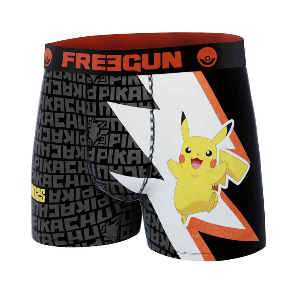 FREEGUN Boxershorts i mikrofiber för män "Pokemon 2024" Pikachu Pokeball