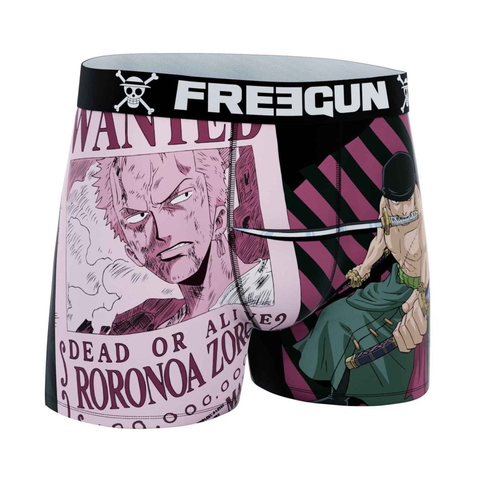 FREEGUN Set med 5 boxershorts i ett stycke för män | Luffy, Wano, Gear 2nd, Zoro, Sanji