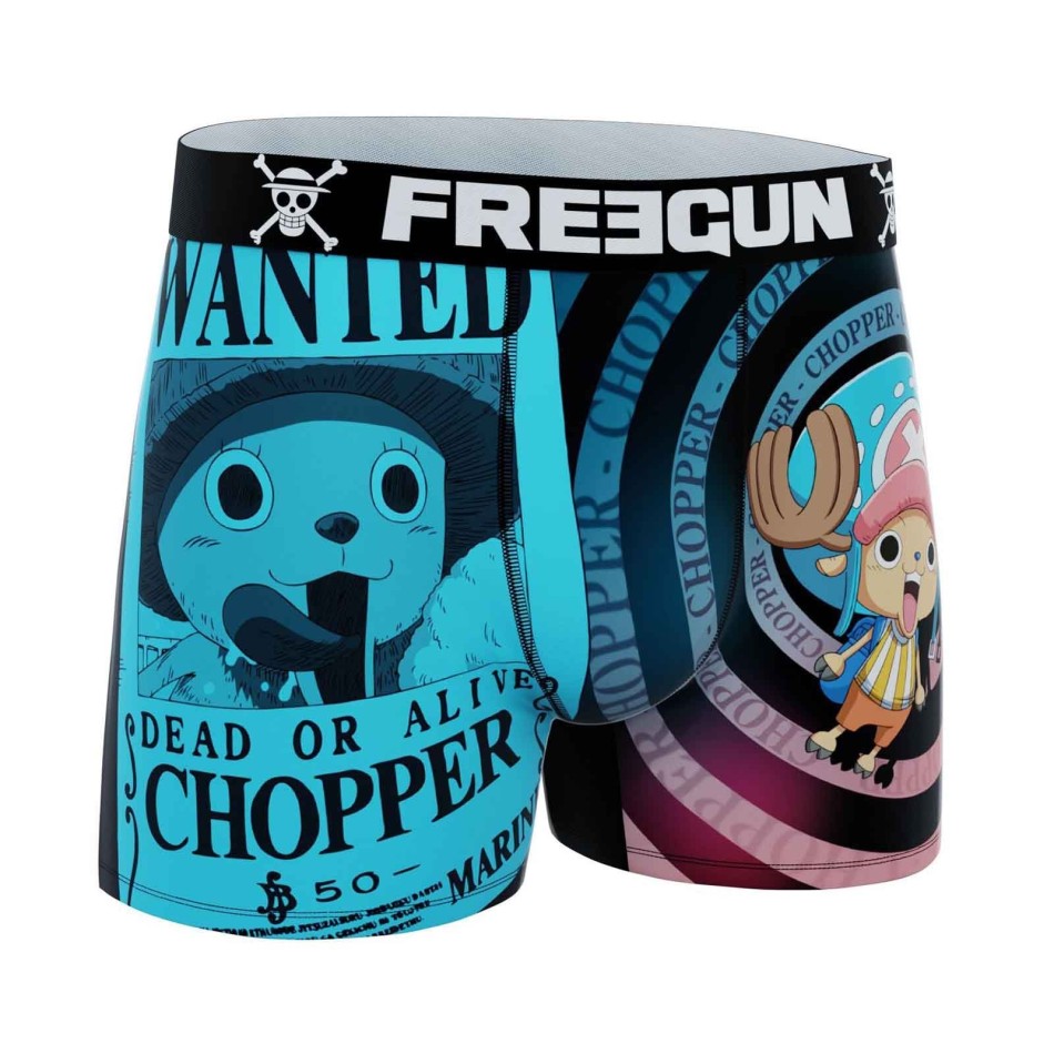 FREEGUN Set med 5 boxershorts i ett stycke för män | Luffy, Wano, Gear 2nd, Zoro, Sanji