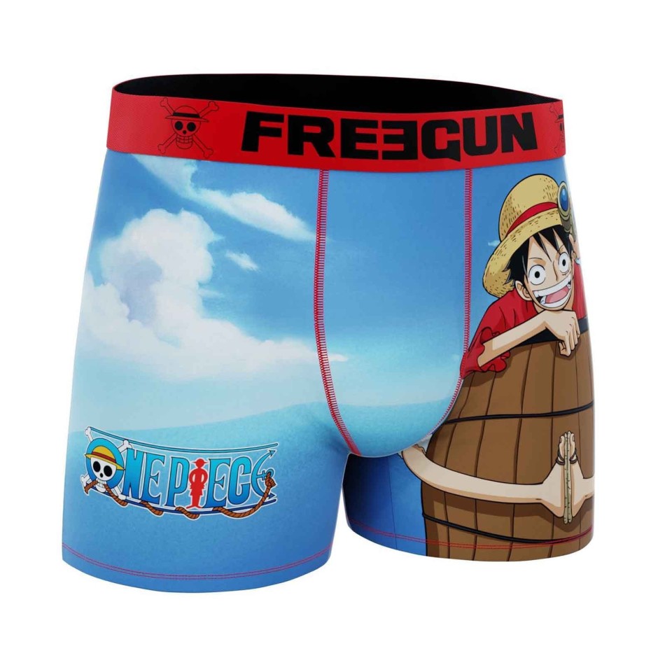 FREEGUN Set om 3 "One Piece"-boxershorts i mikrofiber för män Fri leverans
