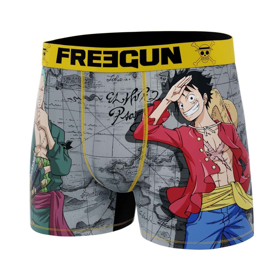 FREEGUN Boxer Boys Mikrofiber "One Piece 2024" Luffy, Zozo, Chopper