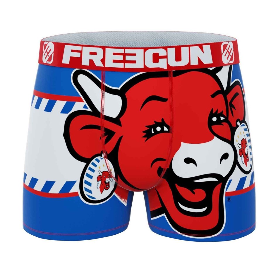 Men's microfiber boxer shorts "The Laughing Cow" (Men's boxer shorts) Freegun on FrenchMarket