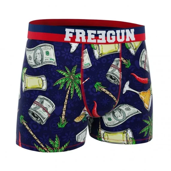 Set van 4 "Zomerkleur" jongensboxershorts (Set jongensboxershorts) Freegun chez FrenchMarket