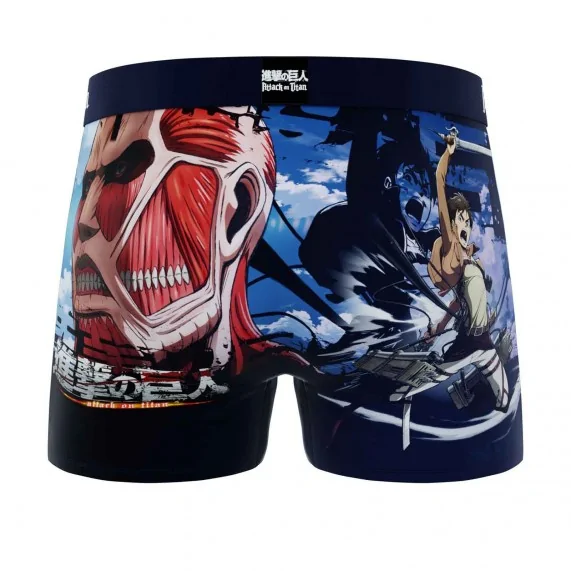 Boxer Mann Mikrofaser "Attack On Titan"" (Boxershorts Mann) Freegun auf FrenchMarket