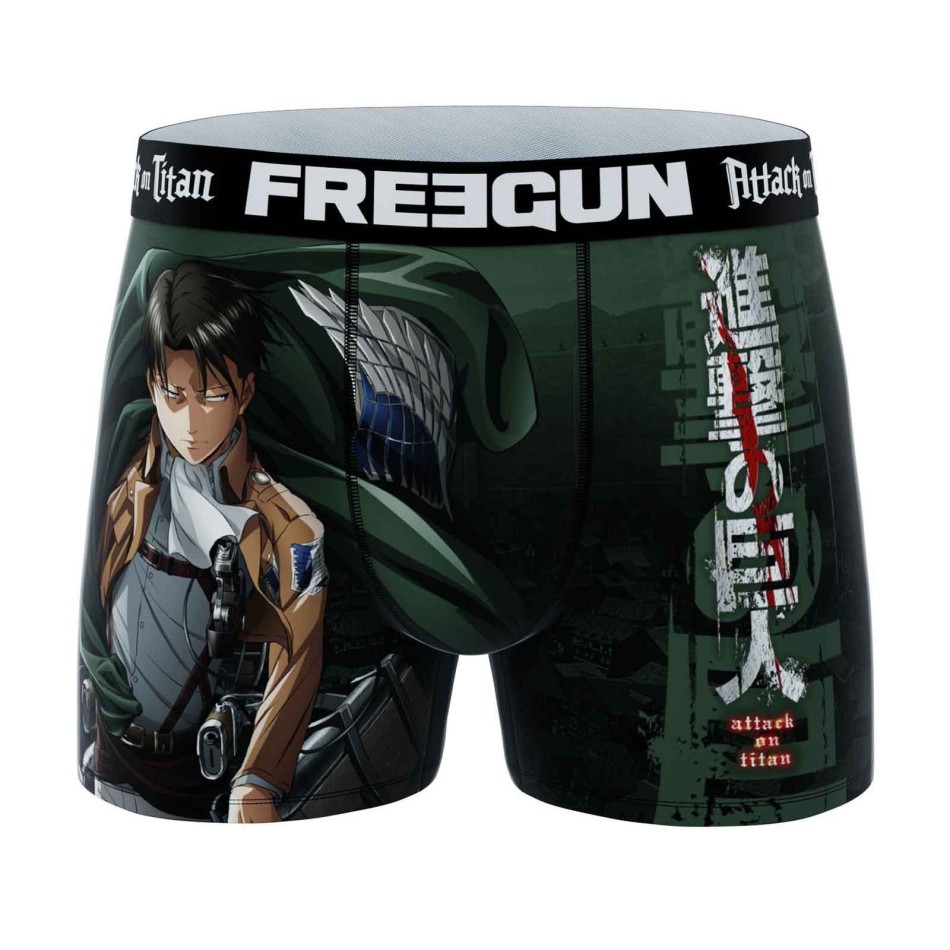 Calzoncillos bóxer de microfibra para hombre "Attack On Titan (Calzoncillos para hombre) Freegun chez FrenchMarket