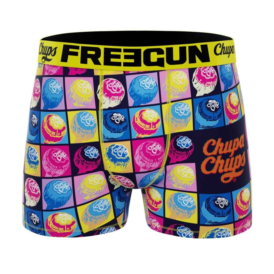 Boxer de microfibra Pop-Art "Chupa Chups" para hombre (Calzoncillos para hombre) Freegun chez FrenchMarket