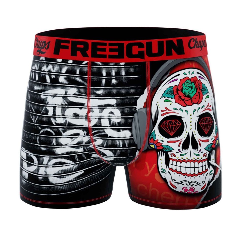 FREEGUN Pop-Art "Chupa Chups" boxer i mikrofiber för män